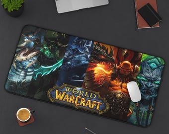 World of Warcraft Mouse Pad Map Design | WoW Gaming Desk Mat for MMO Fans and Fantasy Setups | Anime Mousepad