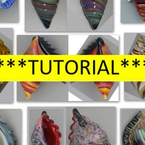 May include: A collection of colorful glass seashells with intricate details. The shells are arranged in a grid pattern on a white background. The shells are all different shapes and sizes, and they are all made of glass. The shells are a variety of colors, including blue, green, red, and yellow.