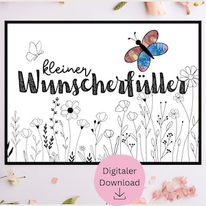Geldgeschenk zum Geburtstag | kleiner Wunscherfüller | Blumen | kleines Geldgeschenk | Geldkarte | Geschenkidee | Geld verschenken