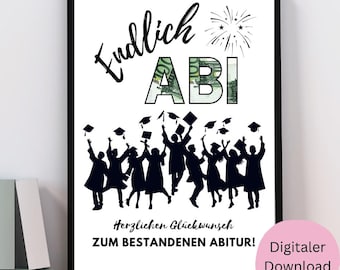 Cash gift for high school graduation | High school graduation 2025 | High school graduate | Poster for girls for passing their high school diploma | High school graduation gift | Printable