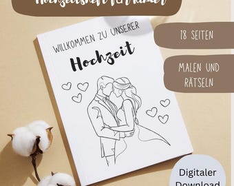 Children's Wedding Activity Book | Wedding Booklet for Children | Children's Activities | Wedding | Children's Painting and Puzzles | Wedding Coloring Book