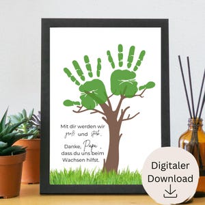 Father&#39;s Day | Handprint | Gift | Dad | Birthday | Tree | Baby | Toddler - Memory | Children&#39;s Gifts for Dads | Poster