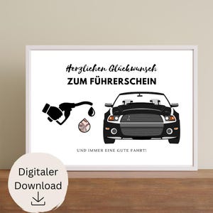 Geldgeschenk voor rijbewijs | Rijexamen gehaald | Cadeaugeld voor een rijbewijs | Creatief geldgeschenk | PDF downloaden