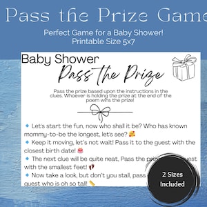 Pass the Prize Game, Pass the Prize, Pass the Prize Poem, Pass the Gift, Pass the Gift Game, Fun Baby Shower Games, Pass the Present
