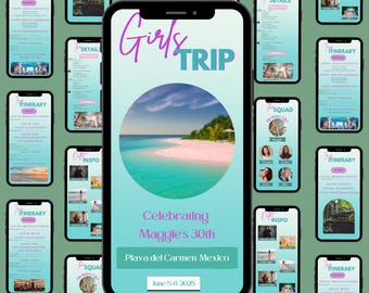 Mädchen Reise Reiseplan Vorlage, Geburtstag Reiseplan, Digitale Reiseplan Vorlage, Geburtstag Reiseplan, Digitale Mädchen Reiseplan