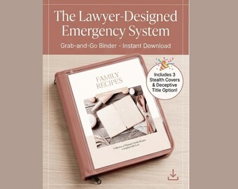 90-Page Family Emergency Binder, Vital Documents Organizer, Death Binder, End of Life Planner