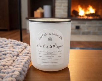 14oz Wood Wick Candle – Hand Poured Soy | Crackling Wick | Long Lasting | Cozy Home Gift
