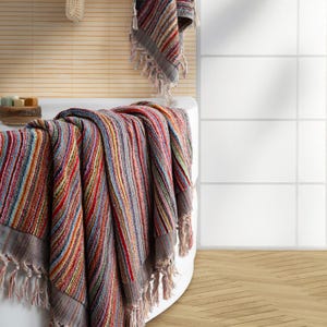Organic Turkish Towel - Handwoven Quick Dry Peshtemal - Soft Cotton Beach & Bath Towel - Eco Friendly Hammam Towel - Handmade Gift