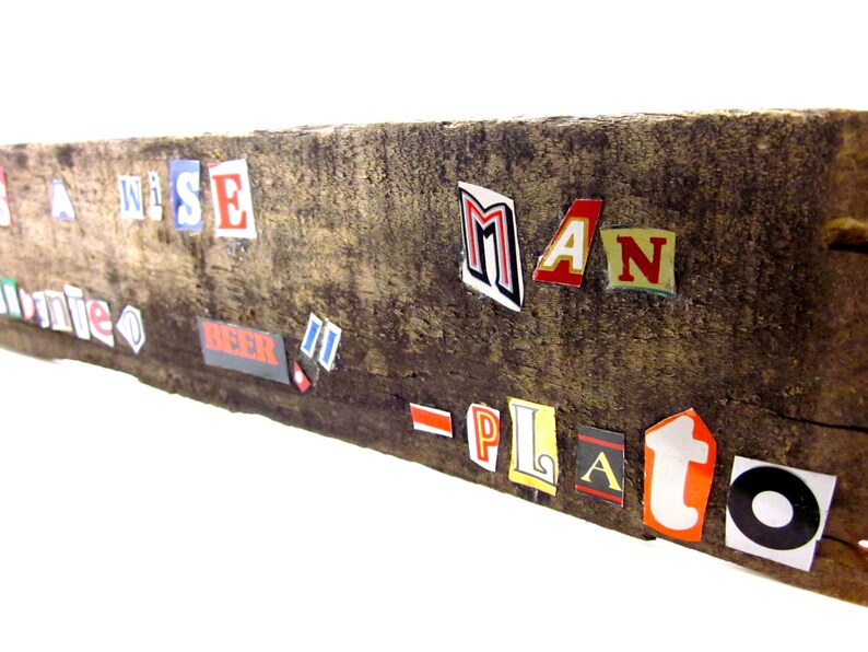 Plato Beer Quote Vintage Beer Can Text Collage Etsy