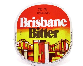 Upcycled Vintage Brisbane Beer Label Magnet - Australia