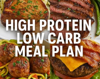 High Protein Low Carb Meal Plan for Weight Loss