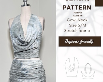 Cowl Neck Top picture instructions included