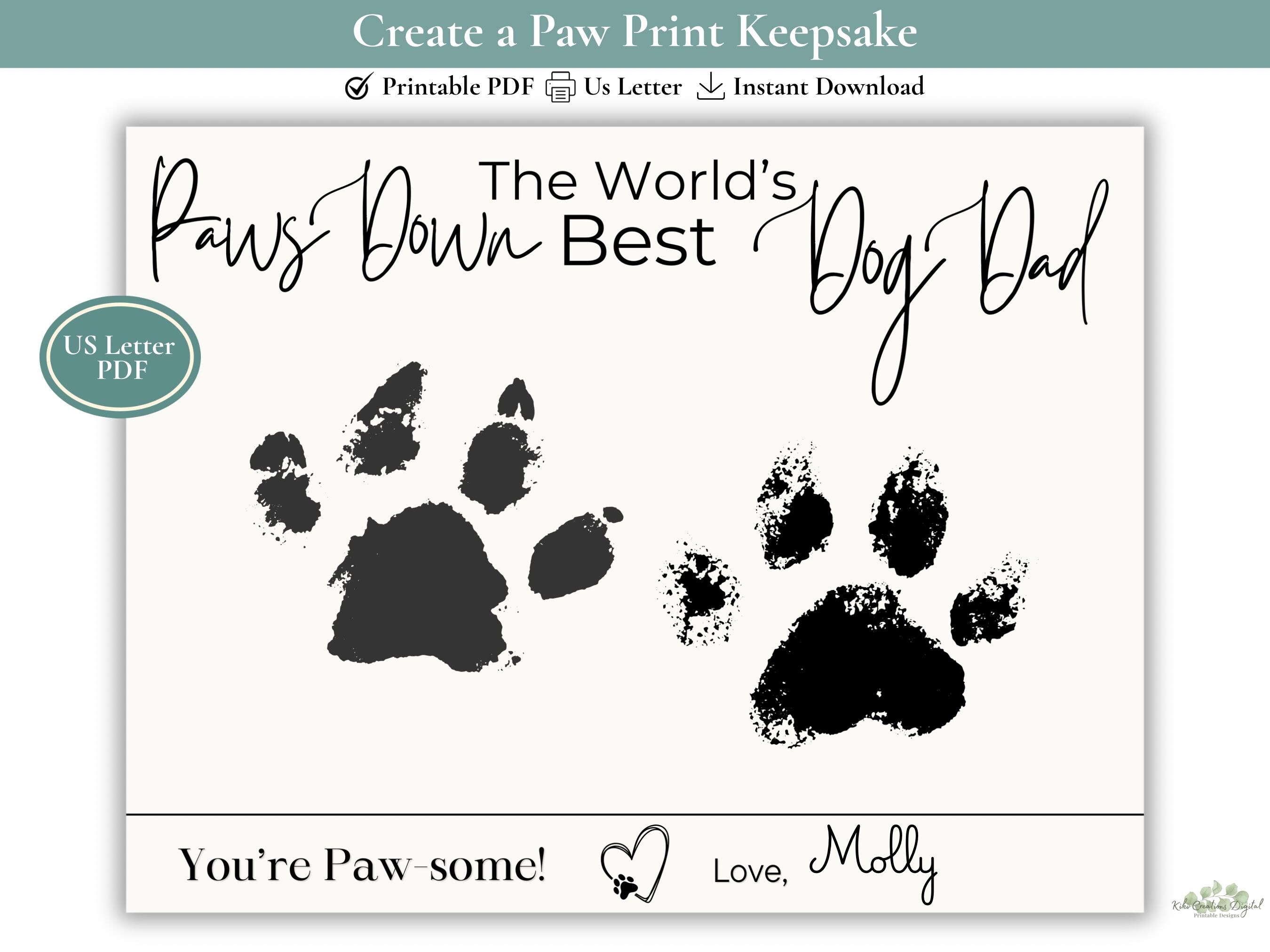 39 Bark-Tastic Dog Crafts: Creative Dog Craft Ideas for Kids 4 Dog Paw Print Keepsake, Dog Dad Gift, Paw Print Art Template,…