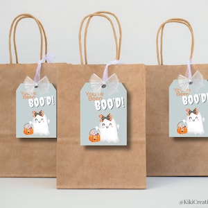 You&#39;ve Been Boo&#39;d Gift Tags: Printable Halloween Treat Kit (PDF Download)