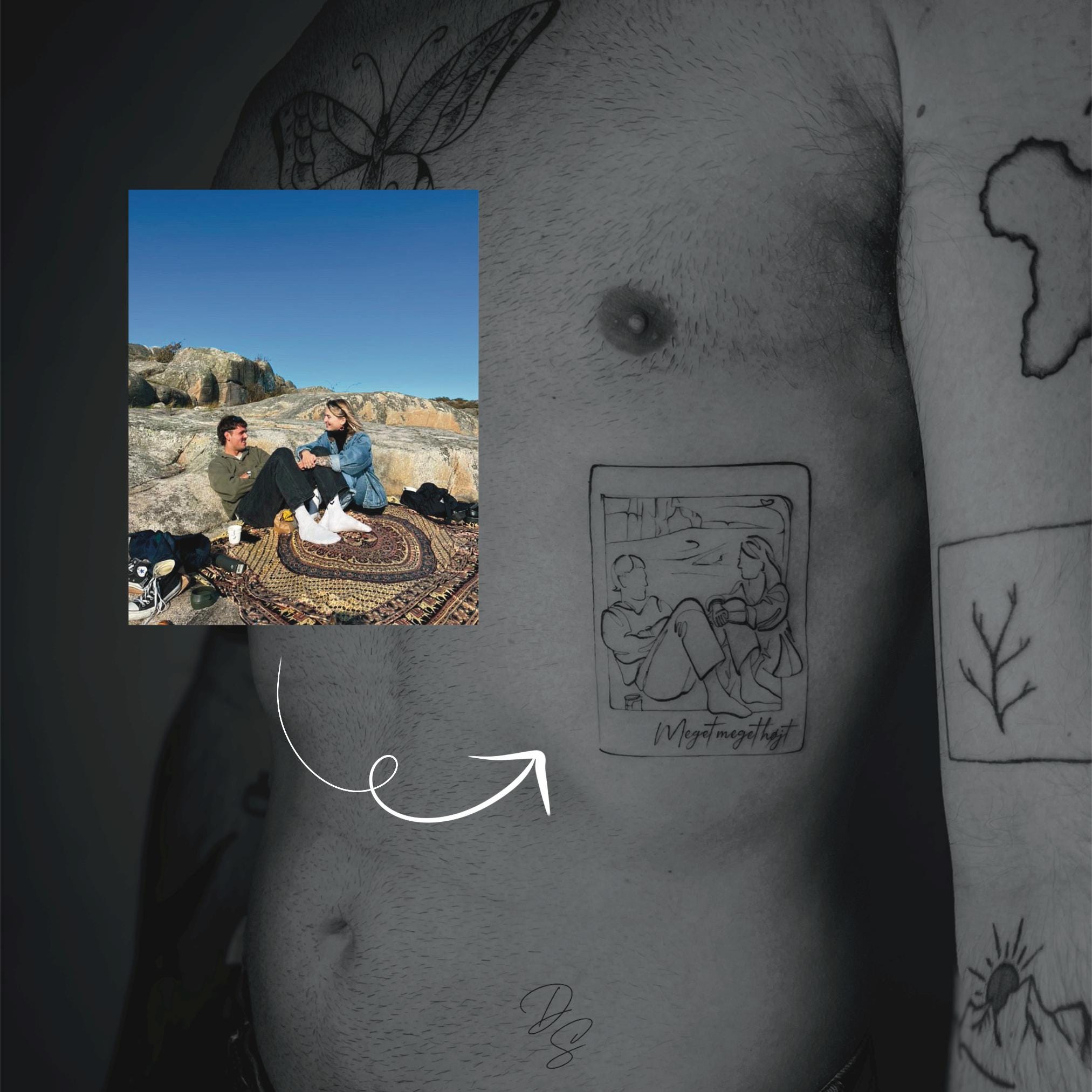 Fine line tattoo from photo - Etsy België, image size:2025x2025