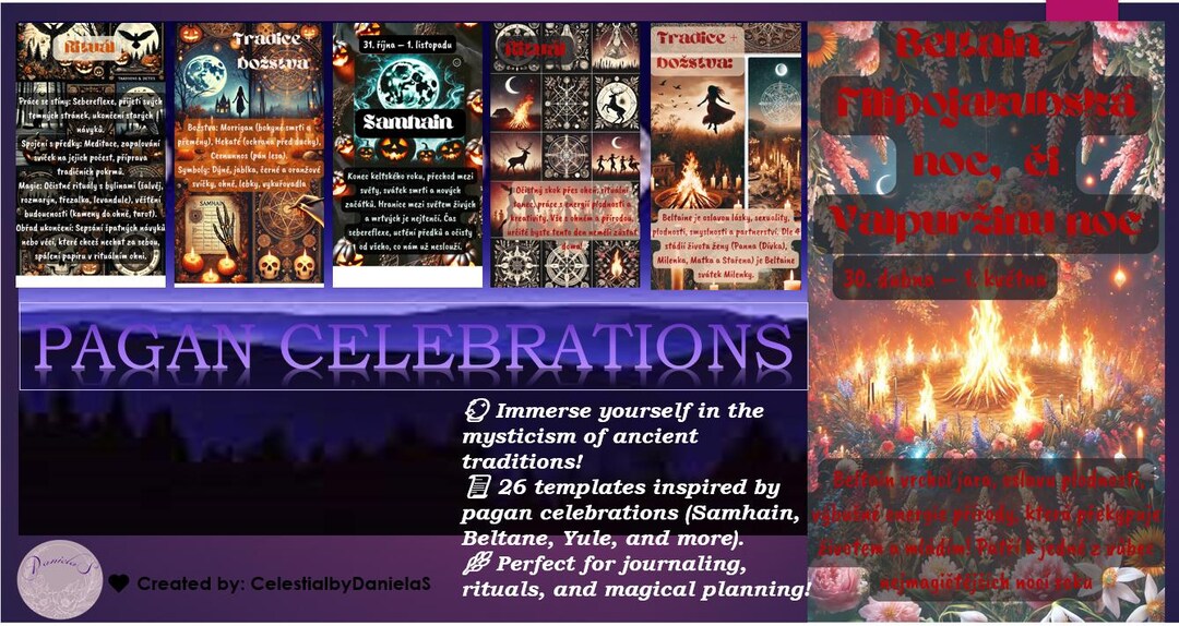 Pagan Holidays and Cat Magic – 53 Canva Templates | Rituals, Legends ...