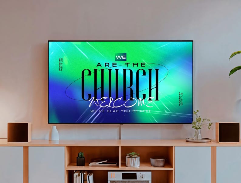 Church Announcement Slides Canva Template Bundle Editable Pre Service Slides Modern Gradients Church Welcome Program Livestream Presentation image 8