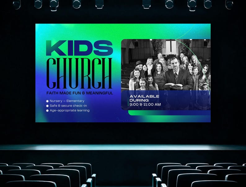 Church Announcement Slides Canva Template Bundle Editable Pre Service Slides Modern Gradients Church Welcome Program Livestream Presentation image 10