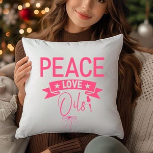 Decorative Pillow Gift for Oil Lovers Cozy Home Decor Essential Oils Gift Throw Pillow Vibes, Bedroom Accent