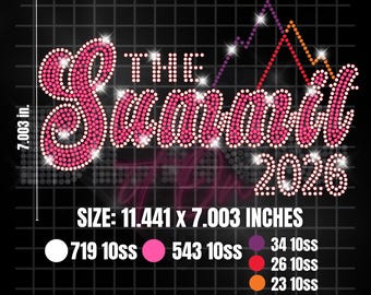NEW! The Summit 2026 Rhinestone SVG – Cheer Competition Bling Design – Shirt Digital Download