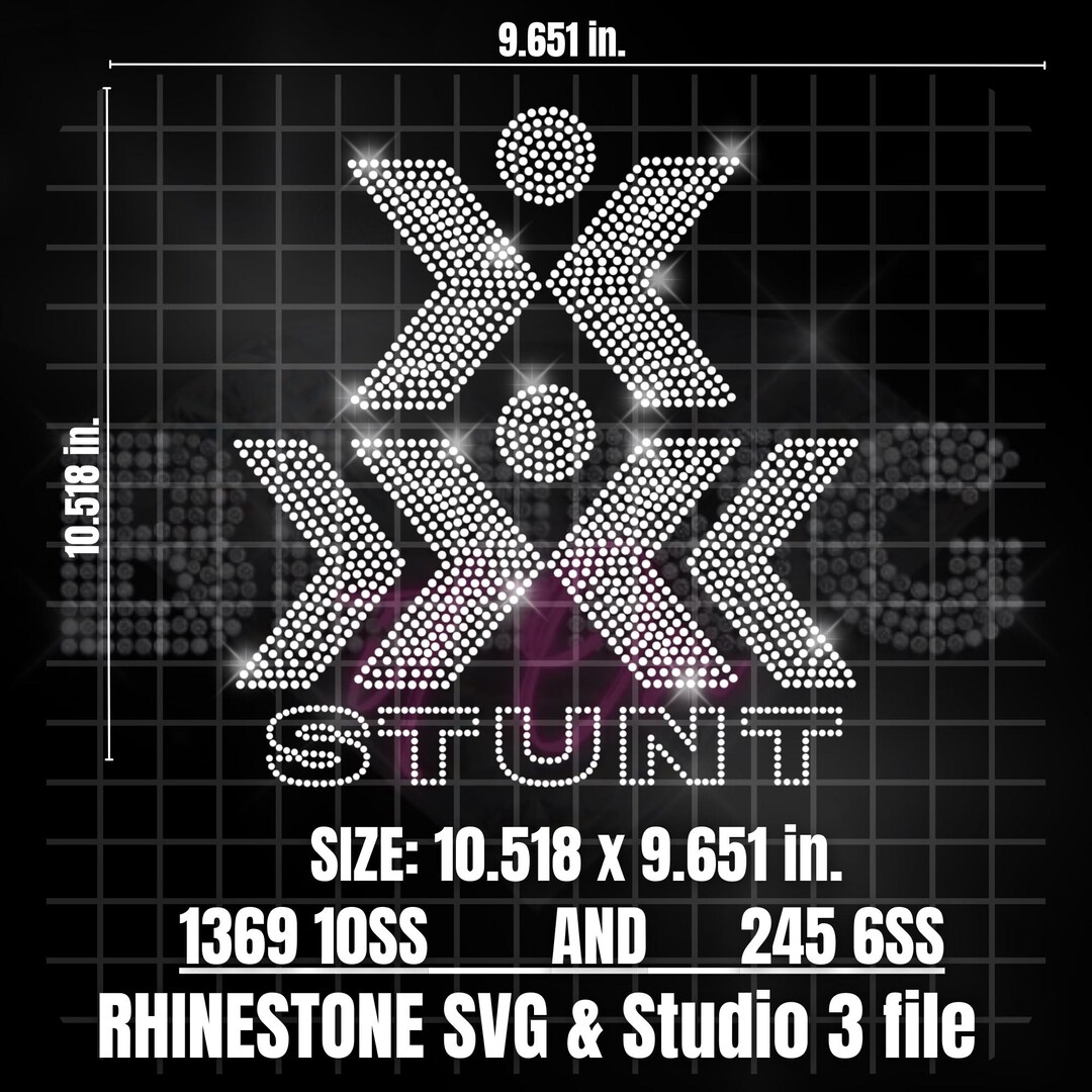Aa Rhinestone Svg Rhinestone SVG Cut File | Cheer Rhinestone SVG | 10ss & 6ss Stone Sizes ...