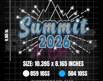 Diseño original de la Cumbre de Diseño 2026: Cheer Rhinestone SVG / Diseño digital para competición de porristas / Camiseta o sudadera DIY