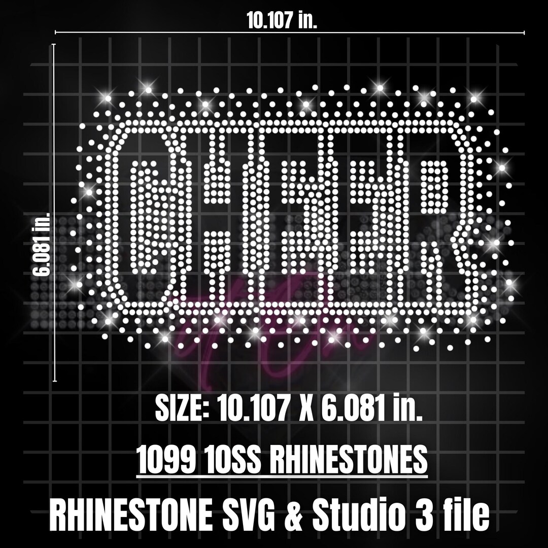 CHEER Rhinestone SVG Cut File | University Font With Dense Scatter ...