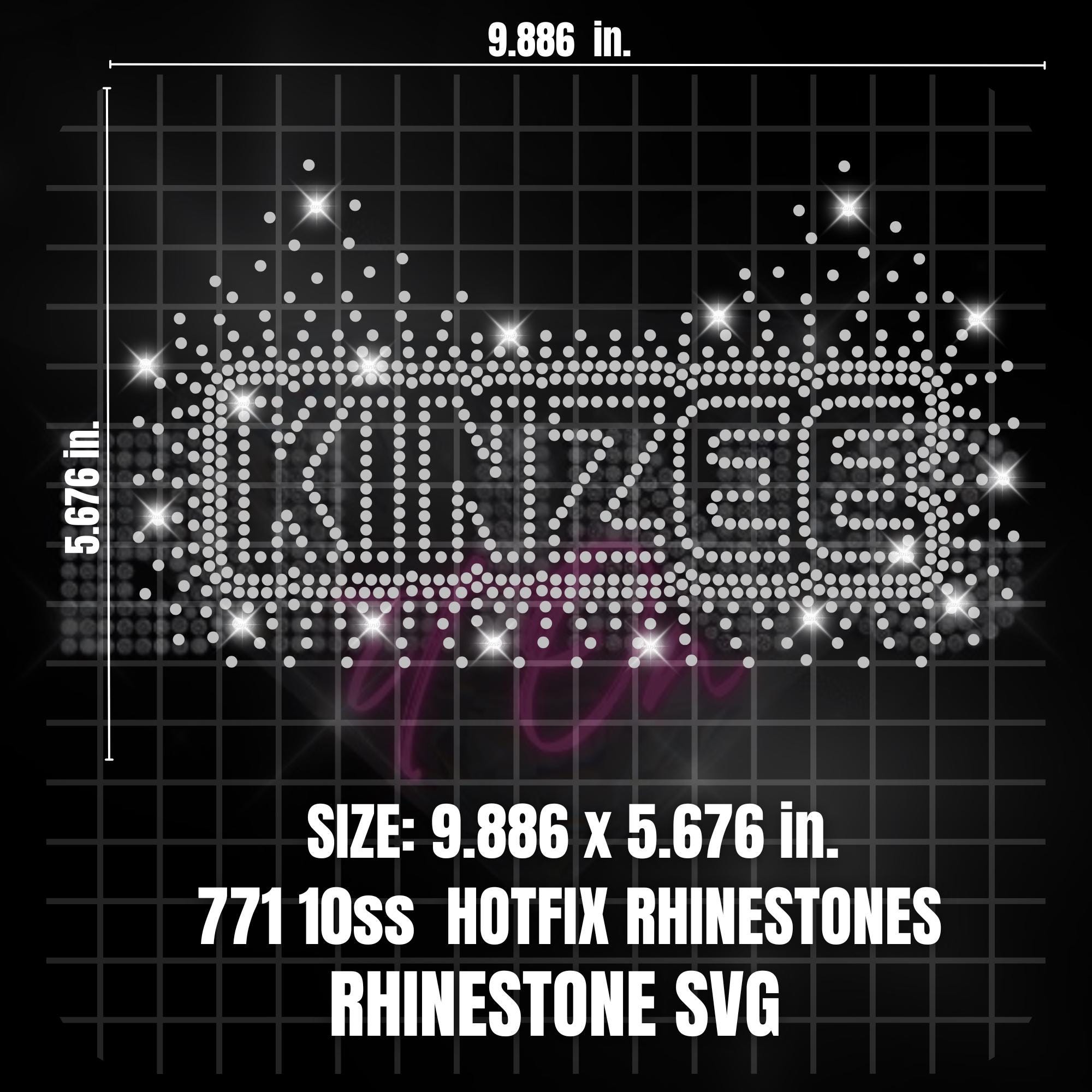 CUSTOM RHINESTONE SVG - Custom Name, Size, and Design - Etsy