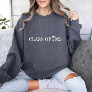 Class of 2025 Embroidered Sweatshirt, Senior 2025 Sweatshirt,Graduation Gift, Class of 2025 Hoodie,Graduation Hoodie, Senior Graduation Gift