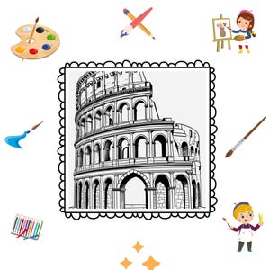 Wonders of the World Coloring Book | Digital Download | Famous Landmarks & Travel Scenes for Adults  Kids