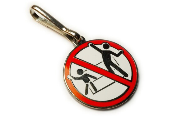 No Standing Disco Dancing Sign Disneyland Disney Fantasy Jacket Backpack Purse Bag Zipper Pull Clip