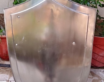 Escudo de acero medieval grabado personalizado: Caballero Templario Cosplay LARP