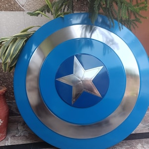 Blue Captain America Shield: Metal Prop Replica, 22 Inch