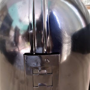 Mandalorian Helmet Beskar Steel Helmet -Silver Full Face Steel Sci-Fi Armor - Steel Bounty Halloween Costume Movie Prop image 7