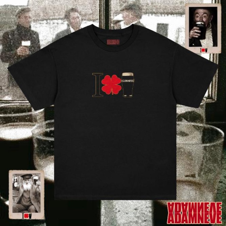 I Love Guinness T-Shirt, Vintage Beer Tee image 3