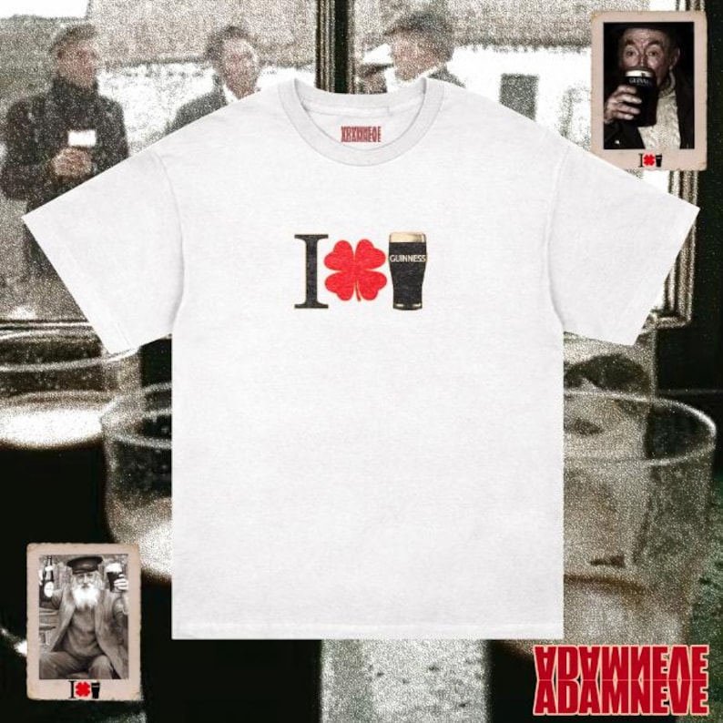 I Love Guinness T-Shirt, Vintage Beer Tee image 2