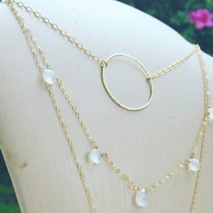 14 karat gold fill ring necklace