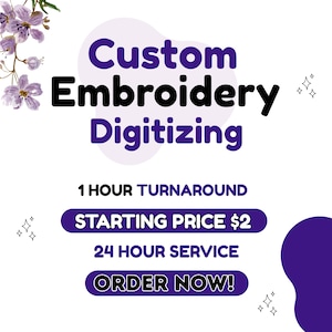 Custom Embroidery Digitizing, Logo Digitizing, Embroidery Digitizing Service, Image Digitizing Embroidery, Custom Digitize