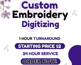 Custom Embroidery Digitizing, Logo Digitizing, Embroidery Digitizing Service, Image Digitizing Embroidery, Custom Digitize