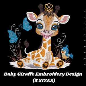 Baby Stickmuster – Stickdatei Giraffe, Maschinenstickerei