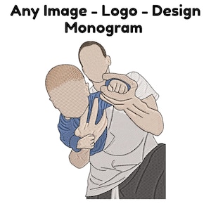 Custom Embroidery, Image Digitizing Embroidery, personalized gift, Anime Embroidery, Digitizing Service, Embroidery, PES Files, DST Files image 9