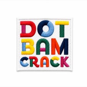 DOT BAM CRACK Mahjong Iron On Patch | Colorful Mahjong Patch for Hats, Bags & Jackets | Mahjong Lover Gift | Cute Game Day Accessory