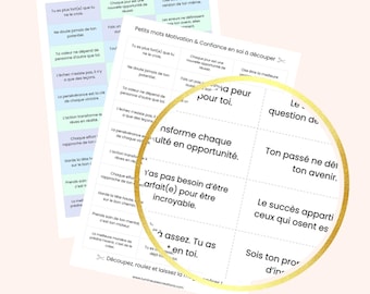 MOTIVATION & CONFIDENCE | 30 printable affirmations | Message jar | Women's wellness PDF | Wellness Ritual | Personal development