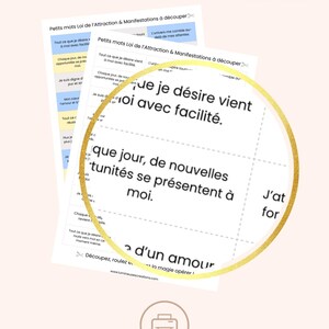 Law of Attraction & Manifestations Theme | 30 Printable Sentences for Message Jar | Personal Development | Wellness Ritual | Positive Thinking