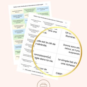 Thema DANKBAARHEID & OVERVLOED | 30 afdrukbare zinnen voor Message Jar | Persoonlijke ontwikkeling | Wellnessritueel | Positief denken