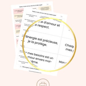 Tema del AMOR PROPIO | 30 frases amables para imprimir para Message Jar | Desarrollo personal | Ritual de Bienestar | Pensamiento positivo