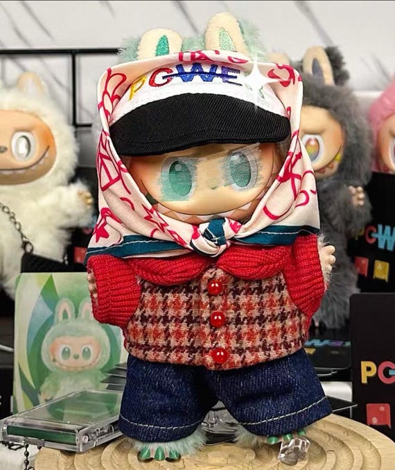 Labubu G-DRAGON GD 着せ替え用服 ６点セット 現物写真付き 新品】ジヨン GDragon ラブブ labubu コスチューム 着せ替え 服