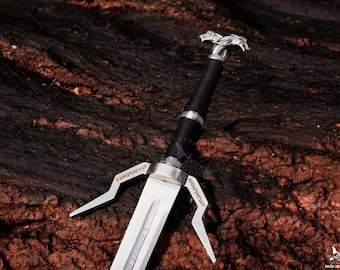 Handgjort Witcher 3 Sword Master Sword OF Geralt of Rivia Feline Steel Silver svärd Personlig födelsedagspresent till pojkvän Julklapp