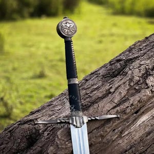 Handmade Witcher 3 Sword Master Sword OF Geralt Of Rivia Feline Steel Silver sword Personalized Birthday gift for boyfriend Christmas Gift