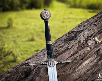 Handgjort Witcher 3 Sword Master Sword OF Geralt of Rivia Feline Steel Silver svärd Personlig födelsedagspresent till pojkvän Julklapp